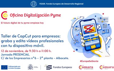 12/11/2026 – Taller de CapCut para empresas: graba y edita vídeos profesionales con tu dispositivo móvil.